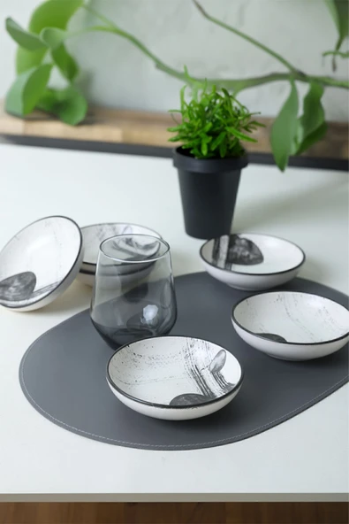 Keramika Keraart Shadowy Halka Sosluk / Çerezlik 13 Cm 6 Adet 21783 ürün görseli 1