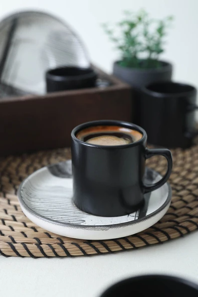 Keramika Keraart Shadowy Nordic Kahve Takımı 12 Parça 6 Kişilik 21784 ürün görseli 1