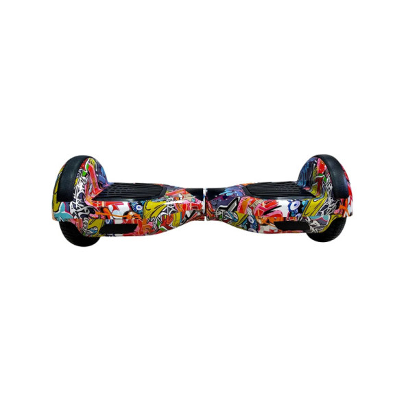CityMate Elektrikli Kaykay Scooter Hoverboard 6.5 Inch Yaprak Grafity Desenli Akıllı D011 - 2