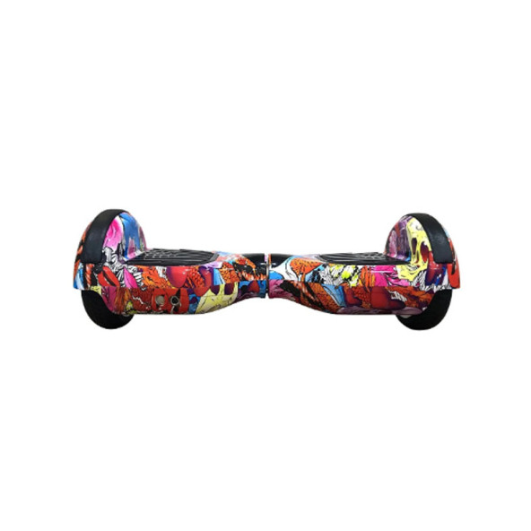 CityMate Elektrikli Kaykay Scooter Hoverboard 6.5 Inch Yaprak Grafity Desenli Akıllı D016 - 4