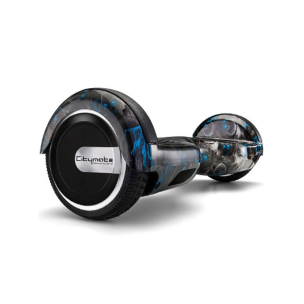 CityMate Elektrikli Kaykay Scooter Hoverboard 6.5 Inch Yaprak Grafity Desenli Akıllı D018