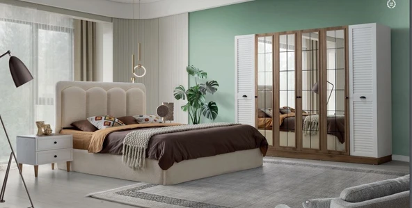 TİSAN MDF BAZALI YATAK ODASI TAKIMI ürün görseli 1