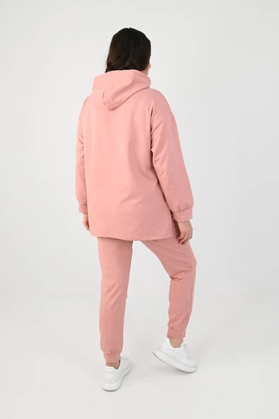 Kadın Büyük Beden Çift Cep Detaylı Eşofman Takımı 8081-24 - 12