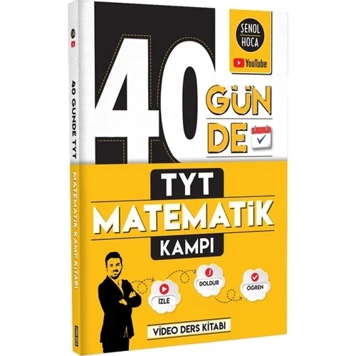 ŞENOL HOCA TYT 40 GÜNDE MATEMATİK KAMPI VİDEO DERS KİTABI