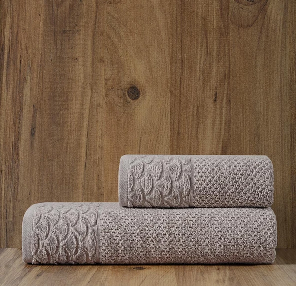 Soley | Alana | Extra Yumuşak Pamuk Pirinç Örgü 2'li Havlu Seti - 2