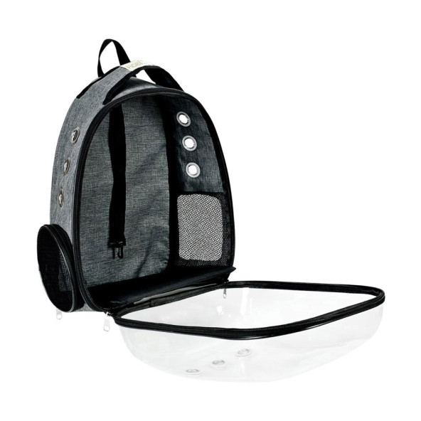 Hobi Premium Astronot Kapsül Kedi ve Küçük Irk Köpek Taşıma Sırt Çantası Gri - 4