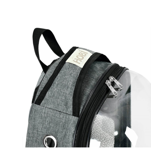 Hobi Premium Astronot Kapsül Kedi ve Küçük Irk Köpek Taşıma Sırt Çantası Gri - 5