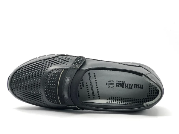 Marka 67 Hakiki Deri Ortapedik Casual Kadın Babet - Resim 15