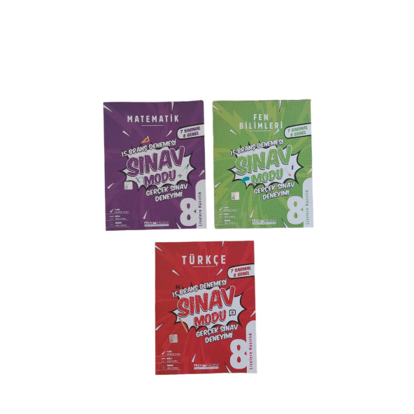 PRUVA  8. SINIF 3LÜ SET