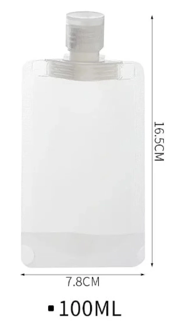 3 Adet 100ml Krem Şampuan Kabı Tekrar Kullanılabilir Set - 4