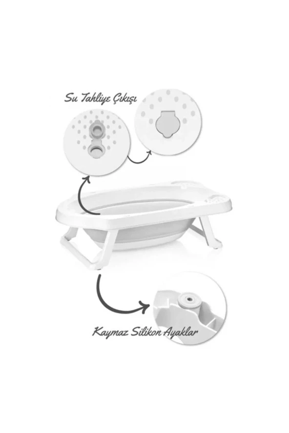 Wellgro 4 Parça Bebek Küvet Seti File hediyeli - 3