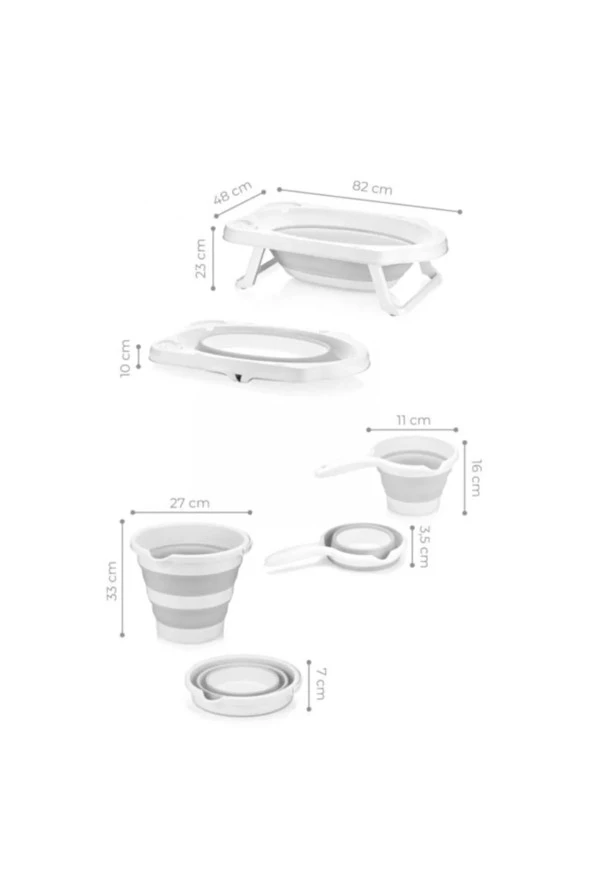 Wellgro 4 Parça Bebek Küvet Seti File hediyeli - 5