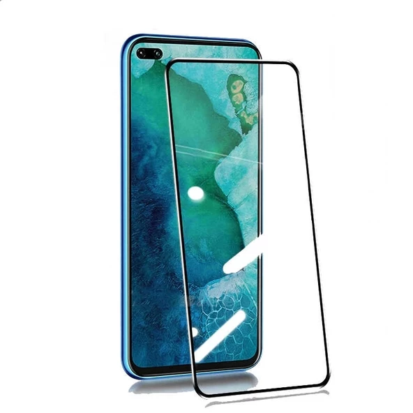 Oppo Reno 4 Lite Uyumlu Kenarları Kırılmaya Dayanıklı Cam Ekran Koruyucu