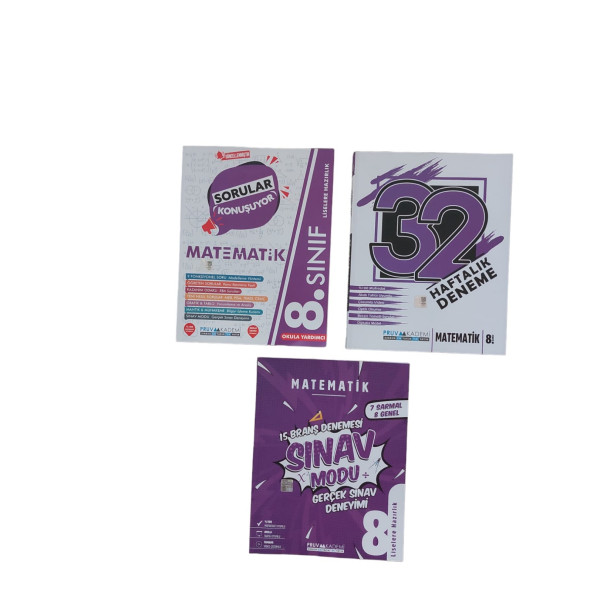 PRUVA  8. SINIF 3LÜ MATEMATİK  SET