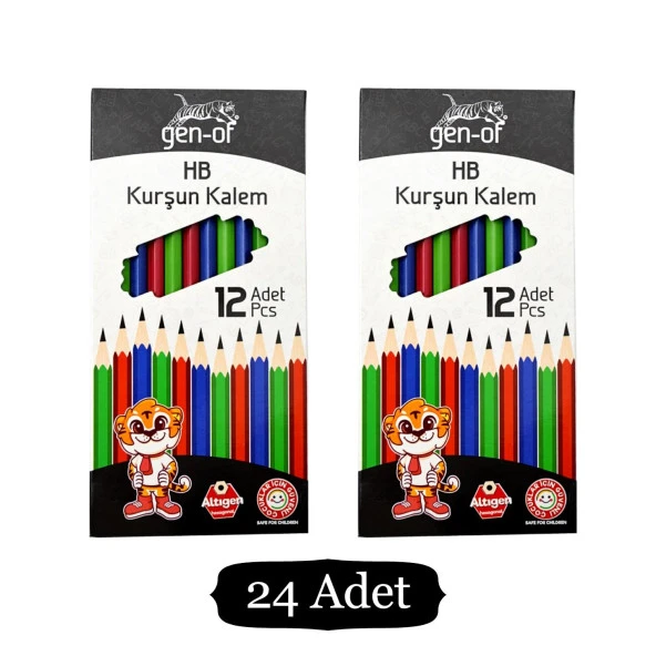 Gen-Of HB Köşeli Kurşun Kalem (GEN-6000) 24 Adet ürün görseli