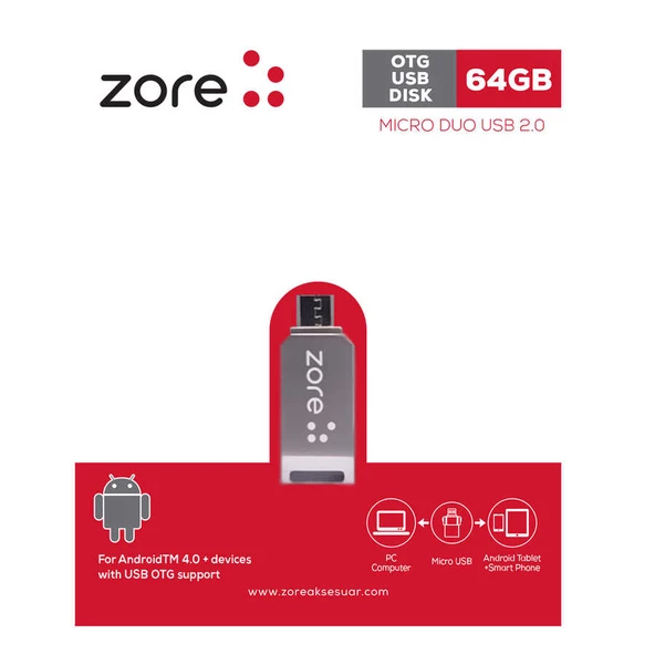 Zore OM1 Micro Metal OTG 64 GB