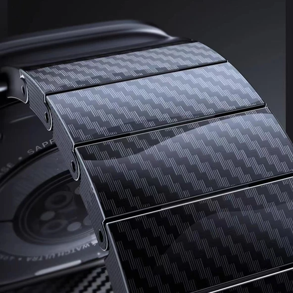 Apple Watch 42mm Zore KRD-90 600D Karbon Fiber Kordon - Resim 6