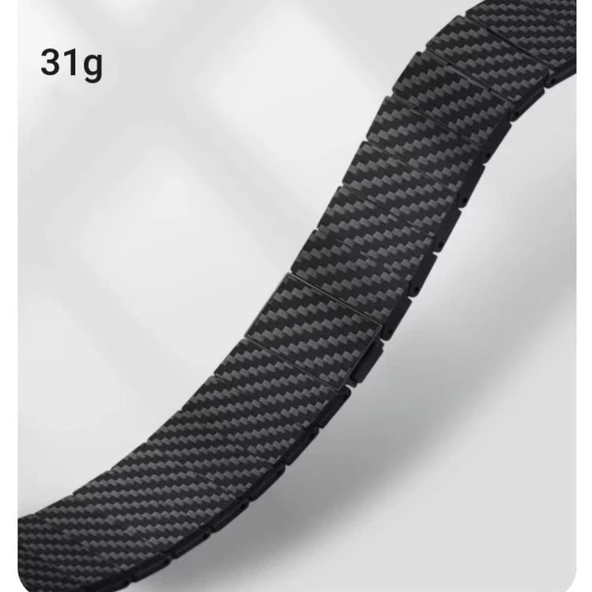 Apple Watch 7 41mm Zore KRD-90 600D Karbon Fiber Kordon - 5