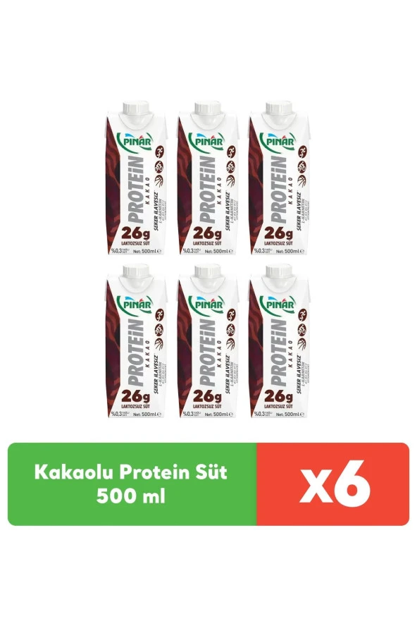 Pınar Kakaolu Protein Süt 500 ml x 6 adet