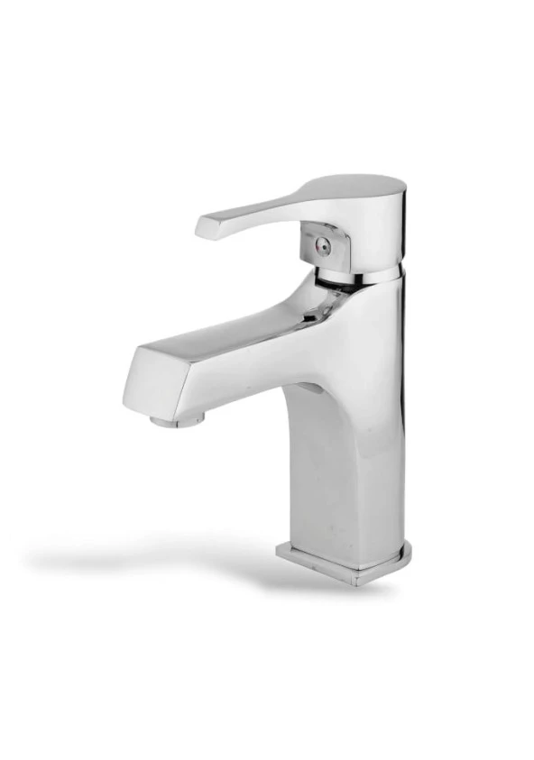 Sardıcı Krom Lotus Sabit Lavabo Bataryası Aç - Kapa Lavabo Musluğu  Çift Su Girişli 5 yıl Garantili - 2