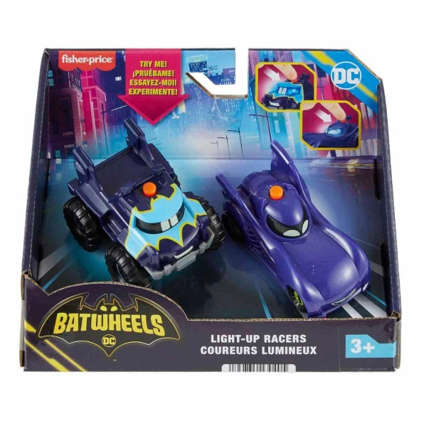 Fisher Price Batwheels Işıklı Yarışçılar Bam & Buff 2’li Paket HML25