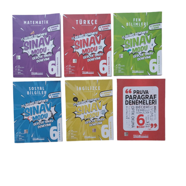 PRUVA AKADEMİ 6.SINIF SINAV MODU 6 KİTAP SET