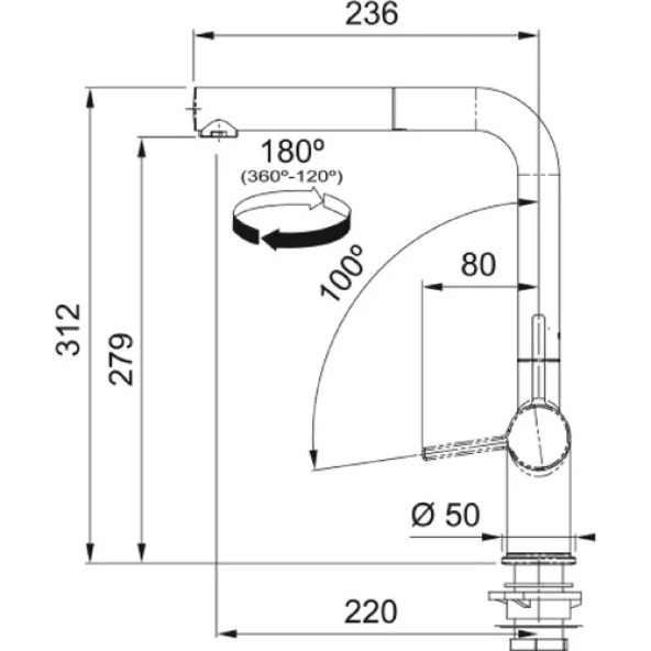 Franke Actıve Plus Doccia 2.0 Spiralli Armatür Oyster Mutfak Eviye Bataryası - 2
