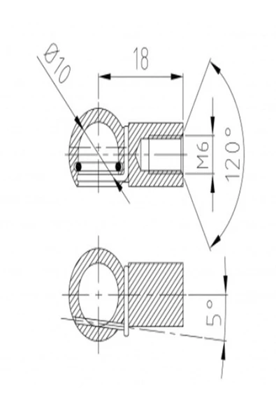 FİAT LİNEA BAGAJ AMORTİSÖR DEMİR BAĞLANTISI (KIRILMAZ 4 ADET M6 ) - 4