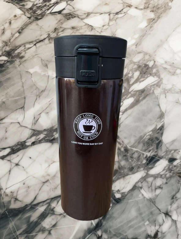 Arow Süper Trend Çift Katmanlı Termos - 500 ML - D-281-Kahverengi - 2