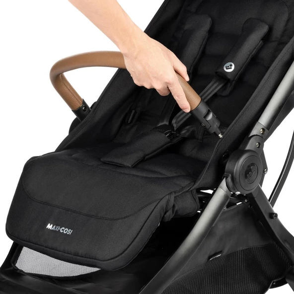 Maxi-Cosi Eva 3 Otomatik Katlanan Kompakt Bebek Arabası Essential Black - 5