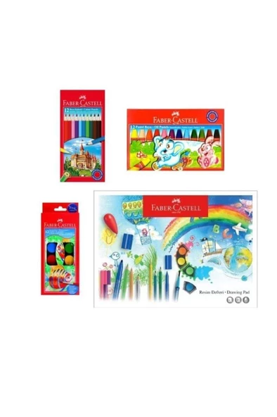 Faber Castell Faber-castell Okul Ögrenci Kirtasiye Boya Seti Ofisinn-052 B.s