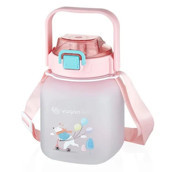 Vagonlife VGN2275-T 1100ml Pembe Pipetli Matara