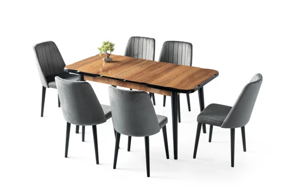 Erezoğulları Mobilya Yakamoz Milano MDF Mutfak Masa Sandalye Takımı 80x130 - Resim 2