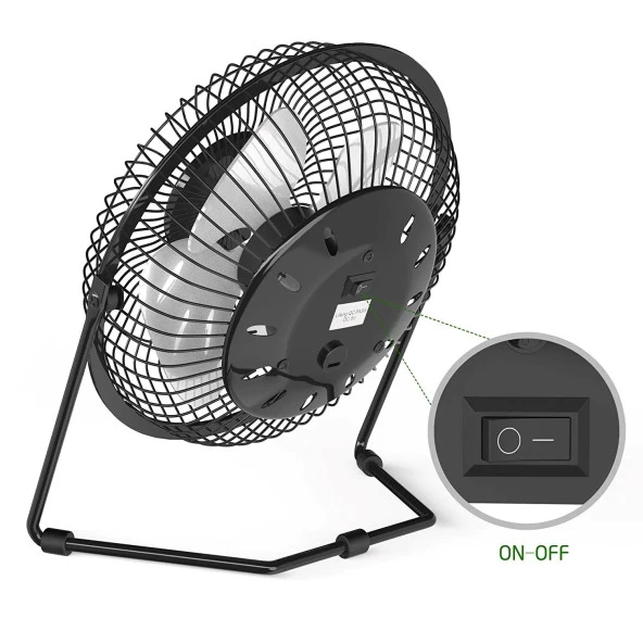 Hadron HDX7252 18cm Metal Masaüstü Usb Vantilatör - 3