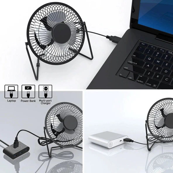 Hadron HDX7252 18cm Metal Masaüstü Usb Vantilatör - 5