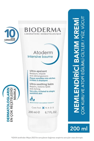 Atoderm Intensive Balm Çok Kuru Atopi Eğilimli Cilt Nemlendirici Onarıcı Krem Yetişkin, Çocuk 200 ml