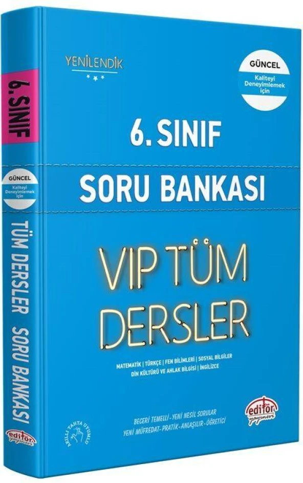 6. Sınıf VİP Tüm Dersler Soru Bankası Editör Yayınları