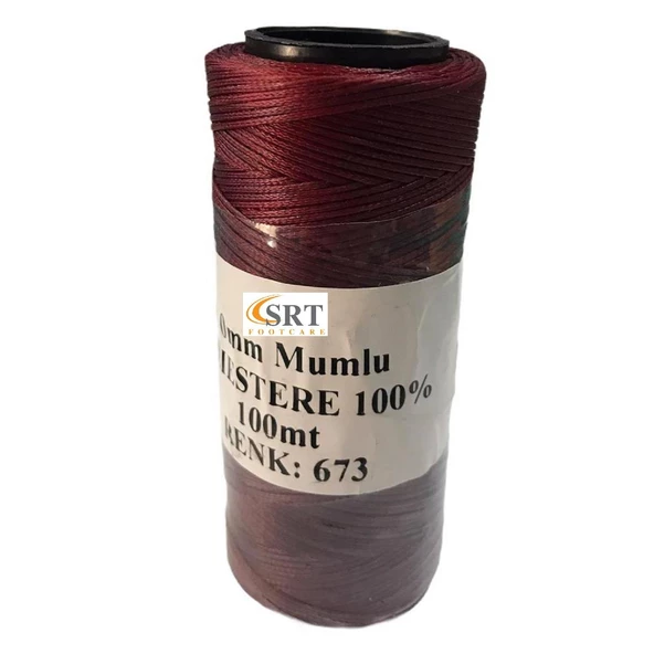 SRTfootcare Deri El Dikişi İçin Mumlu İplik 1 Mm 100mt (leathercraft, Deri Hobi) - 7