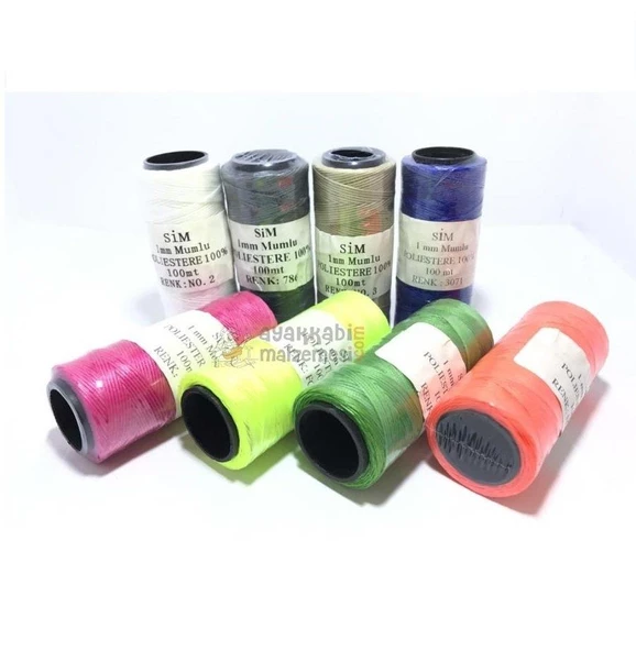 SRTfootcare Deri El Dikişi İçin Mumlu İplik 1 Mm 100mt (leathercraft, Deri Hobi)