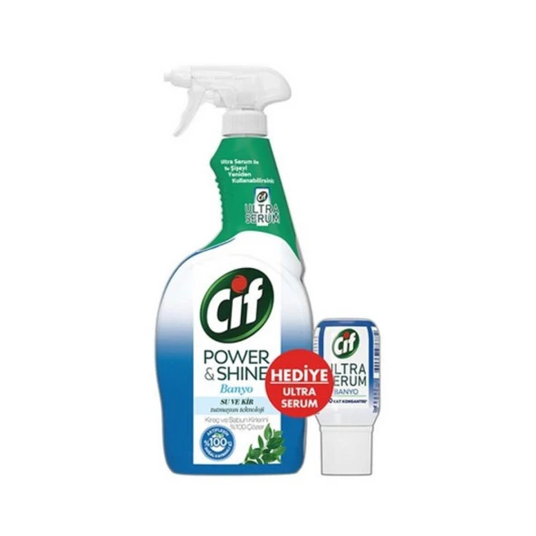 CIF POWERSHINE  SPREY BANYO 750ML +SERUM