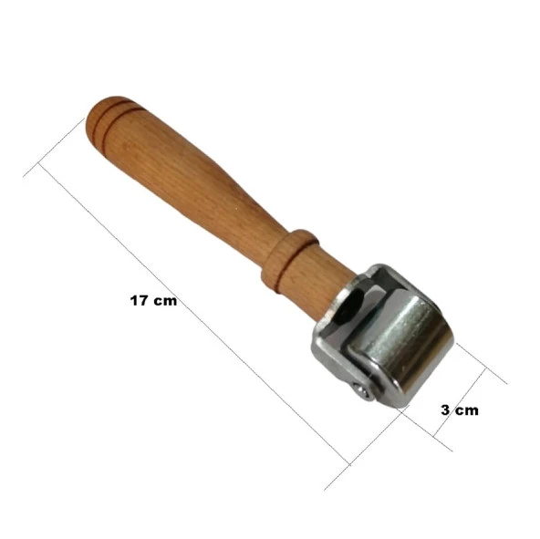 Yapıştırıcı Presleme Silindiri 7 cm Deri El Aleti - 4