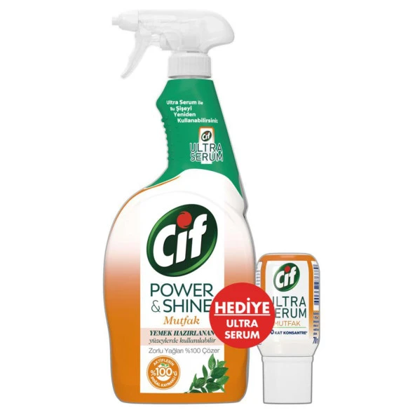 CIF POWERSHINE  SPREY MUTFAK 750ML +SERUM 6435