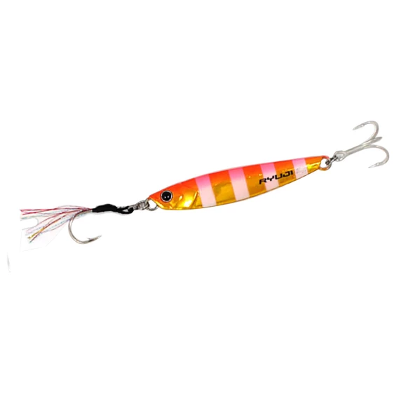 Ryuji Jig King 7.7cm 40gr Metal Jig yem  Gold Zebra Glow