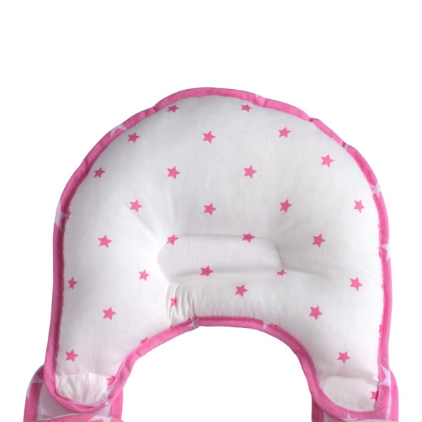 Sevi Bebe Kafa Şekillendirici Yastık & Yan Yatış Yastığı Pembe Yıldız - 6