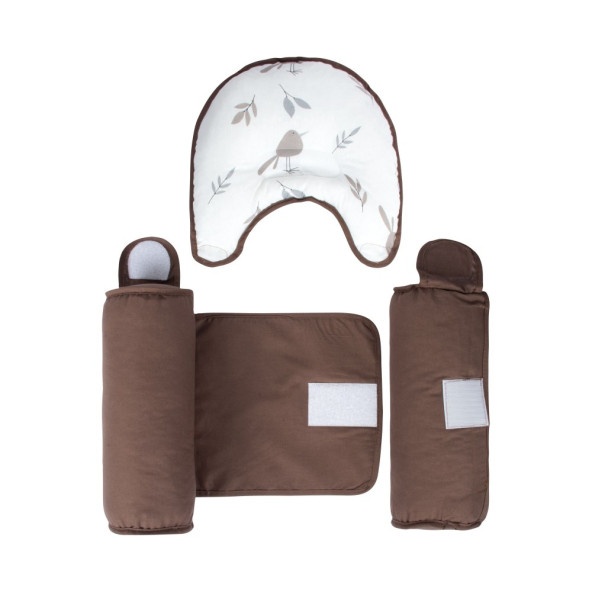 Sevi Bebe Kafa Şekillendirici Yastık & Yan Yatış Yastığı Kuş Desen - 6