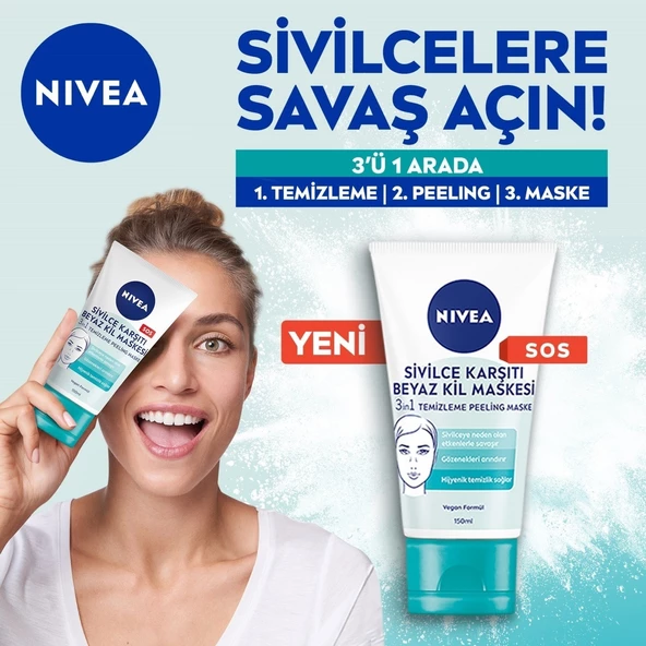 Nivea Beyaz Kil Maskesi 150 ml - 2'li - 5