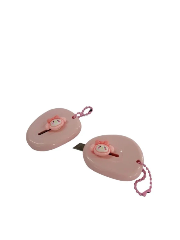 SRTfootcare (1 Adet PEMBE) Sevimli Emojili Mini Maket Bıçağı - 2