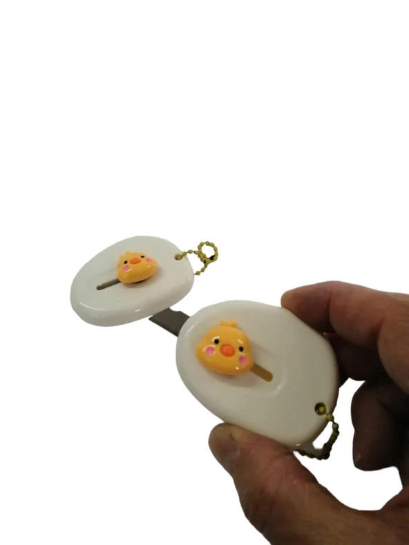 SRTfootcare (1 Adet BEYAZ ) Sevimli Civciv Emojili Mini Maket Bıçağı - 4