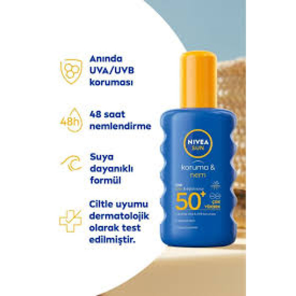 Nivea Güneş Koruyucu & Nemlendirici Spray Spf 50 200 ml