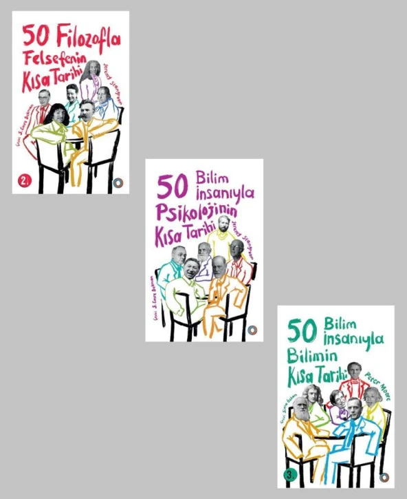 50 Bilim İnsanıyla Psikolojinin- Bilimin - Felsefenin Kısa Tarihi (3 Kitap)